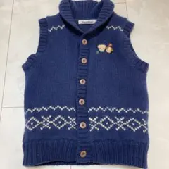 ファミリア　ウール　ニット　ベスト　ファミちゃん　110