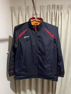 アシックス ウインドブレーカー ナイロンジャケット トラックジャケット 古着