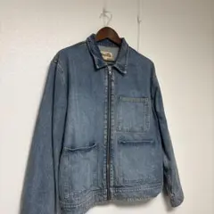 STUSSY　ブルーデニムジャケット ダメージ加工 stussy ZIP WORK JACKET DENIM WASHEDBLUE - メルカリ