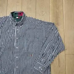 US古着 TOMMY HILFIGER トミーヒルフィガー ストライプ長袖シャツ