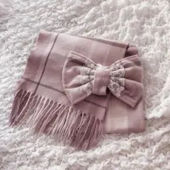 LIZLISA チェックリボンストール♡