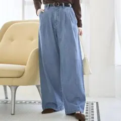 FREAK'S STORE　2タック ストレート デニムパンツのサムネイル