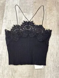 ZARA レース キャミソール ブラック Mサイズのサムネイル