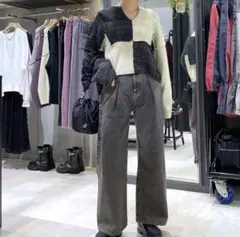 JEANASIS タックデニムワイドパンツ Sサイズ ブルー系その他2 リング