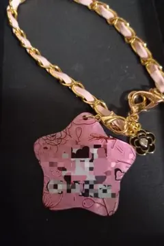 星型ピンクアクリルキーホルダー