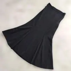 【美品】GU カットソーマーメイドロングスカート M 黒 222-344658