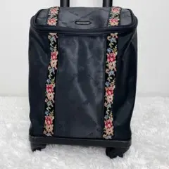 Lake Alster キャリーカート キャリーバッグ ブラック 花柄ライン