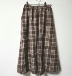 チェックスカート ロングスカート