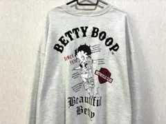 Betty Boop スウェット トレーナー グレー　バイク　ベティちゃんのサムネイル