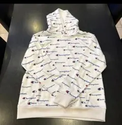Champion　フード　パーカー　トレーナー　総柄