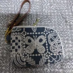 ミナペルホネン　フォレストタイル　カード＆キーポーチ　ハンドメイド　新品