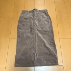 ジーユー　タイトスカート　ブラウン　コーデュロイ　Lサイズ