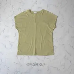 OPAQUECLIP/Tシャツ/38/イエロー/フレンチスリーブ/シンプル