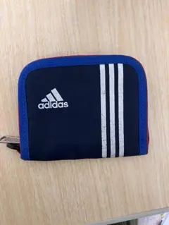adidas 3本ライン 財布 ネイビー/レッド