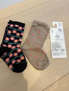 新品ZARA 靴下 2足セット 12センチ