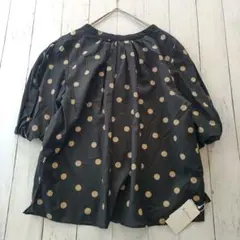 【新品タグ付き】BALLSEY ボールジィ　ドットプリント パフスリーブブラウス