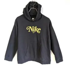 【NIKE】ナイキ ジュニア XL 160 パーカー ロゴ 黒 レディースM相当