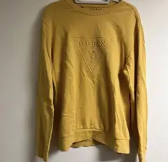 美品GUESS からし色トレーナー　Ｌサイズ
