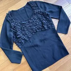 TO BE CHIC 胸元が華やか　ジャケットのインナーにも七分袖ニットセーターのサムネイル