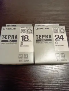 KING JIM TEPRA PRO テープカートリッジ 白　18mm 24mm