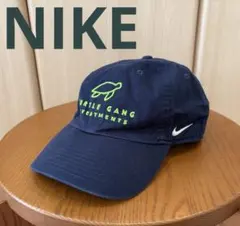 00s NIKE ナイキ ヴィンテージキャップ タートルギャング ネイビー 刺繍
