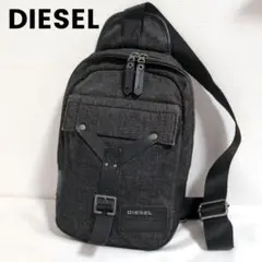 DIESEL ディーゼル デニム＆レザー ボディバッグ ワンショルダーバッグ