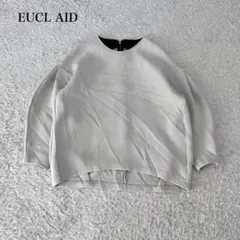 エウクレイド　バックジップトップス(38-40)ストレッチ　立体　個性派　大人