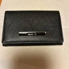 未使用 agnis b. VOYAGEブラック名刺入れ カードケースのサムネイル