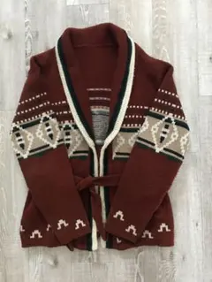 Jantzen ヴィンテージ ショールカラー ニットカーディガン（ベルト付き）