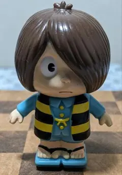 大きい★ゲゲゲの鬼太郎★首ふり★ソフビ人形 カラーバージョン ブルー系 大 高さ ２８．５ｃｍ ２８０ｇ 版権有 アニメ 現状 詳細不明 鬼太郎（お風呂バージョン） チャンチャンコ版 ftwr-toy FTWRTOY 幻怪