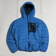 極美品モンベル現行モデル650FPコロラドパーカ Men'sM青/緑短丈