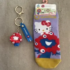 ハローキティ ミャクミャクコラボ キーホルダー 靴下 セット