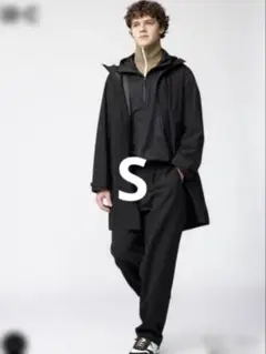 ユニクロC　タックワイドテーパードパンツ ブラック Sサイズ
