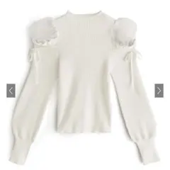 GRL チュールショルダーリボンニットトップス [k9256d]