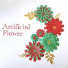 クリスマス 飾り 壁面 ウォールフラワー 誕生日 結婚式 ペーパーファン