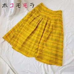 ホコモモラ スカート ボーダー ひざ丈