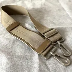 バーバリー ショルダーストラップ ベージュ シルバー レザー ロゴのサムネイル