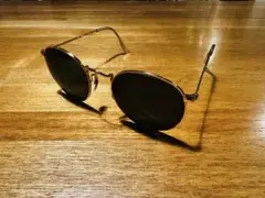 B&L RAY-BAN ラウンドメタル ゴールド USA製サングラス