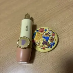 ディズニー刺繍缶バッジ＆ロイヤルプリンセスリップケース 美女と野獣