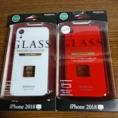 iPhone XR用 背面ガラスシェルケース ２点セット