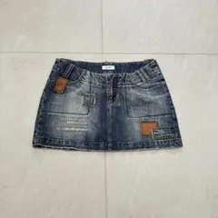 平成ギャル y2k デニムミニスカート ローライズ ダメージ フェアリーグランジ