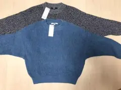 カラーミックスドルマンスリーブセーター　2枚セット