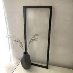 昭和 레트로 リアルモールガラス 黒枠パネル 室内窓 DIY 窓枠 インテリア