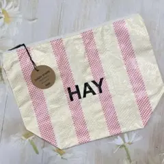 ♡HAY キャンディストライプ　ポーチ　ウォッシュバッグ　M ヘイ　ショッパー