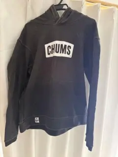 CHUMS フード付きパーカー ブラック　裏起毛のサムネイル