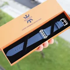 MODIGI アップルウォッチ レザーバンド　本革ベルト ネイビー