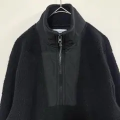 OLD NAVY【S】ハーフジップ シャーパフリース 黒 テック US古着