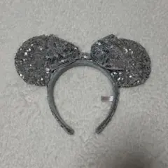 ディズニー ミニーちゃん シルバー スパンコール カチューシャ