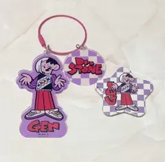 Dr.STONE あさぎりゲン　水沢石鹸　アクリルキーホルダー＆缶バッジ