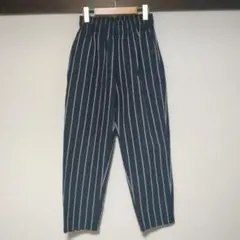 ネイビー　ストライプカジュアルパンツ